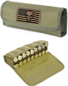 Hunting Military 18 Round Tactical Molle Cartridge Shell Holder Ammo Bag Pouch Military Waist Bag 12/20 Gauge Gun Bullet Pouch