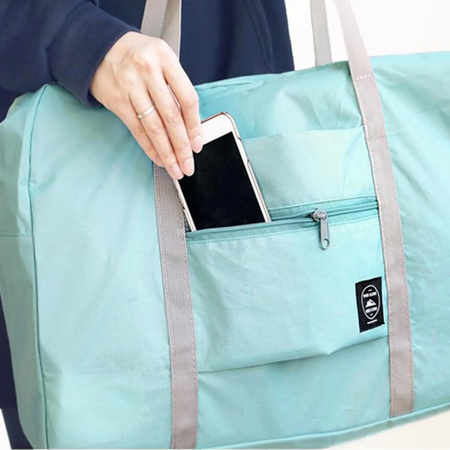 INVODA Travel Bag 24 Packes Carry on Luggage Foldable Duffel Bag Sports Gym Bag Weekender Overnight Bag Water Resistant Nylon Travel Duffel for Men Women (Green 24PCS)