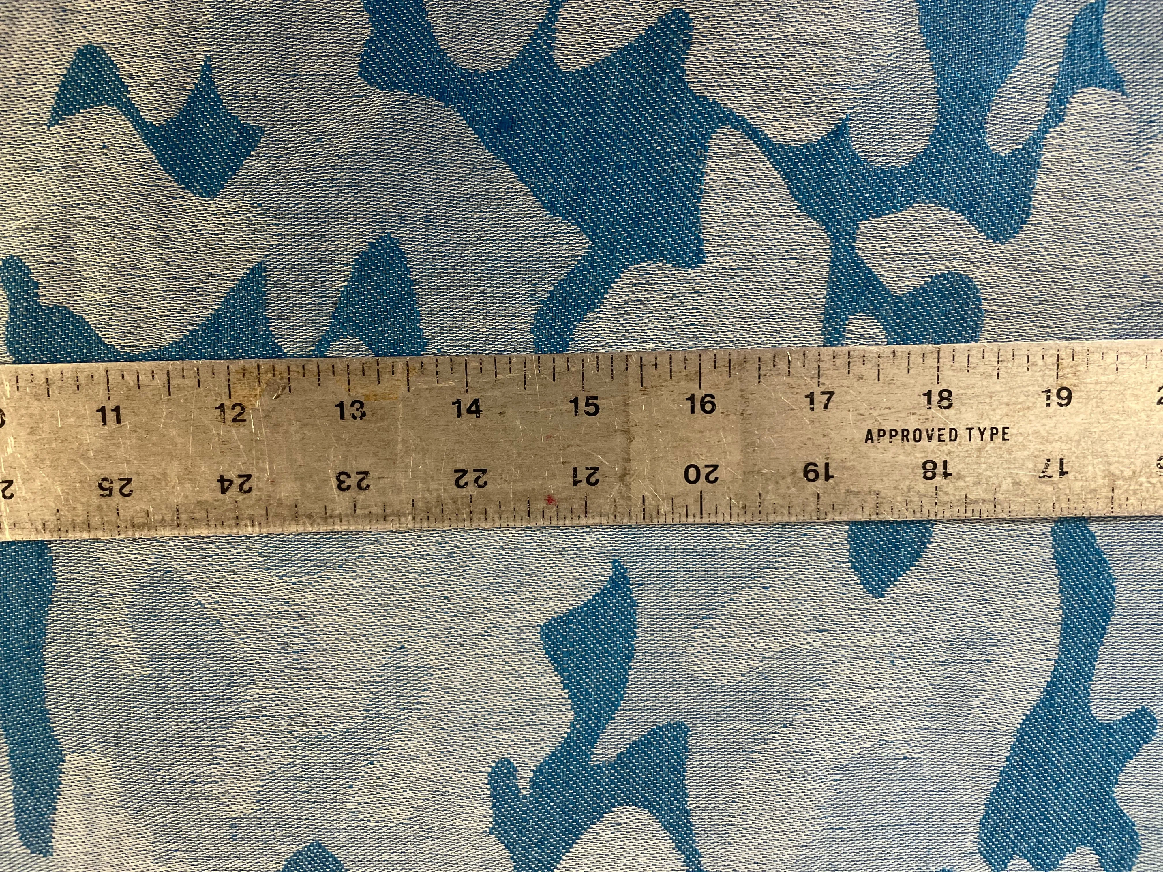 Italian Cotton/Linen Camouflage Jacquard - Blue