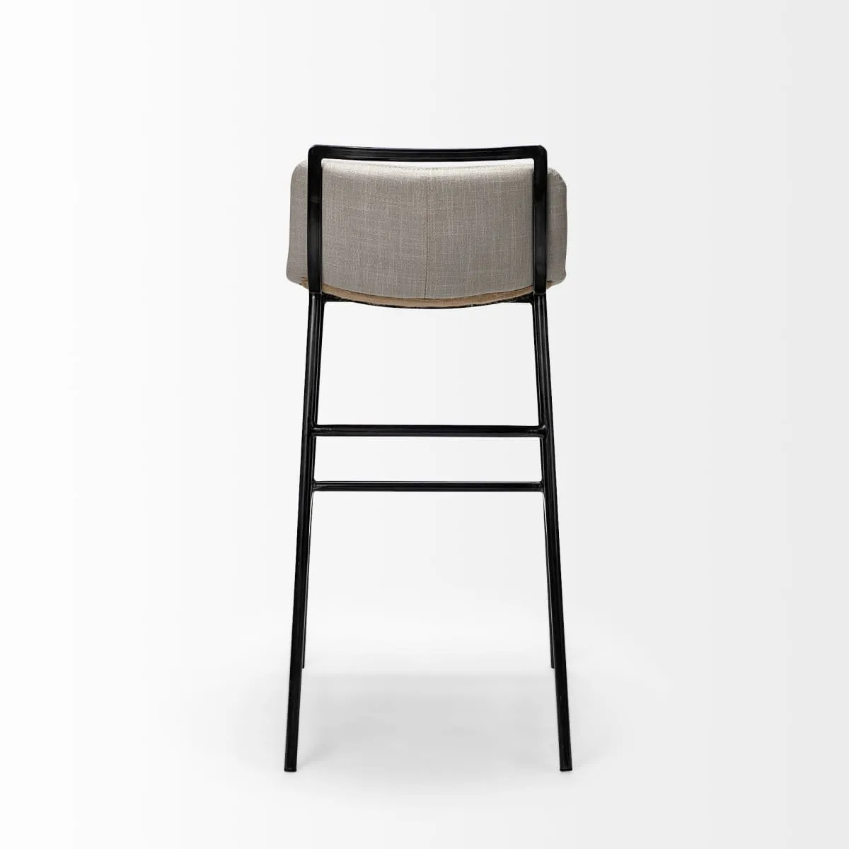 Kavalan Bar Counter Stool Beige Fabric | Gray Metal | Counter