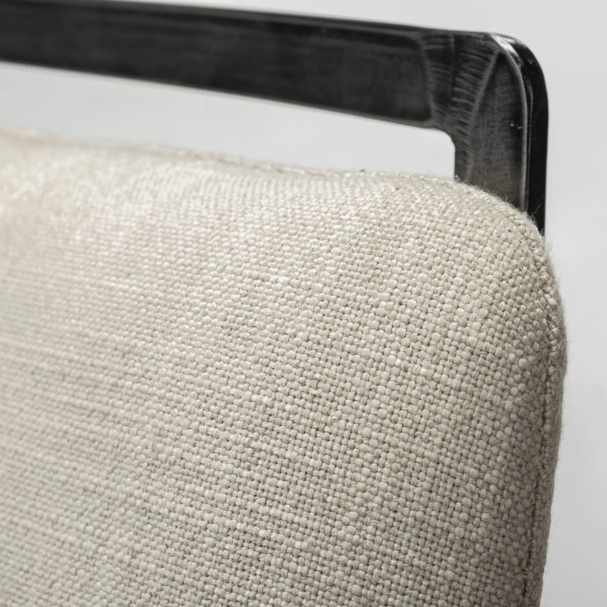 Kavalan Bar Counter Stool Beige Fabric | Gray Metal | Counter