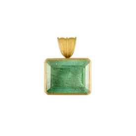 Large Green Beryl Block Pendant