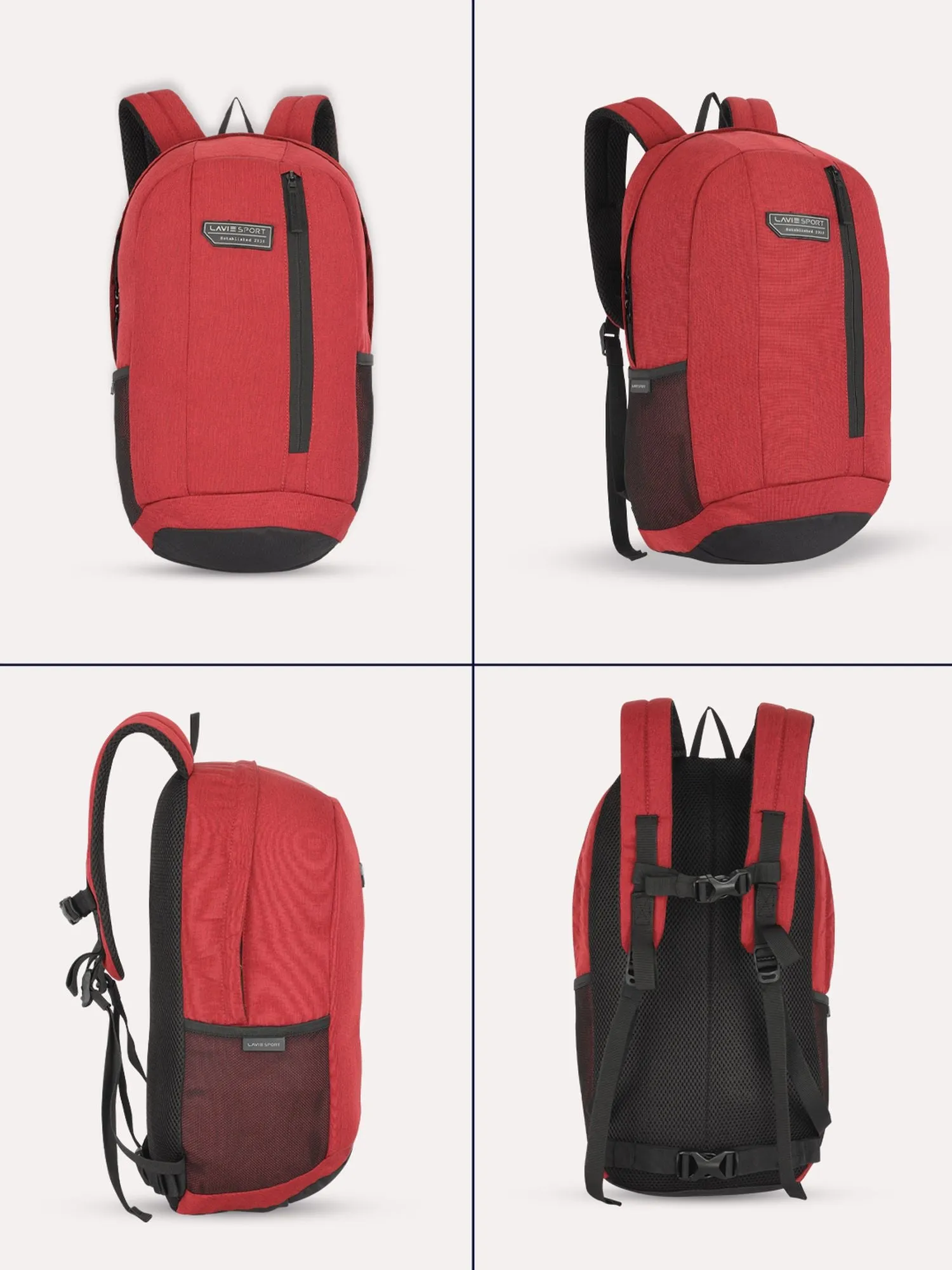 Lavie Sport 22L Ledge Casual Backpack for Girls and Boys|Men & Women Red