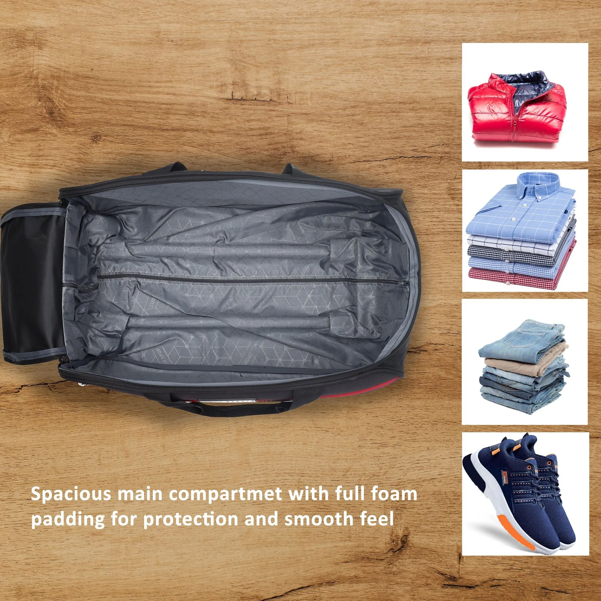 Lavie Sport Batman Cabin Size 53 cms Wheel Duffle Bag Black