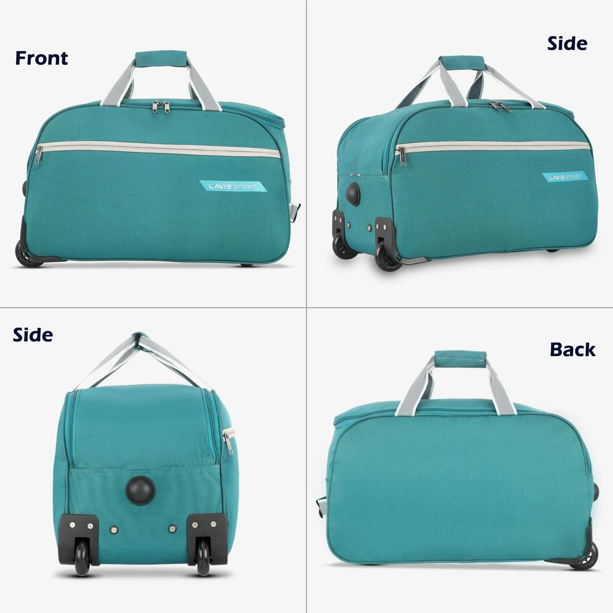 Lavie Sport Cabin Size 53 Cms Lino Wheel Duffle Bag Teal