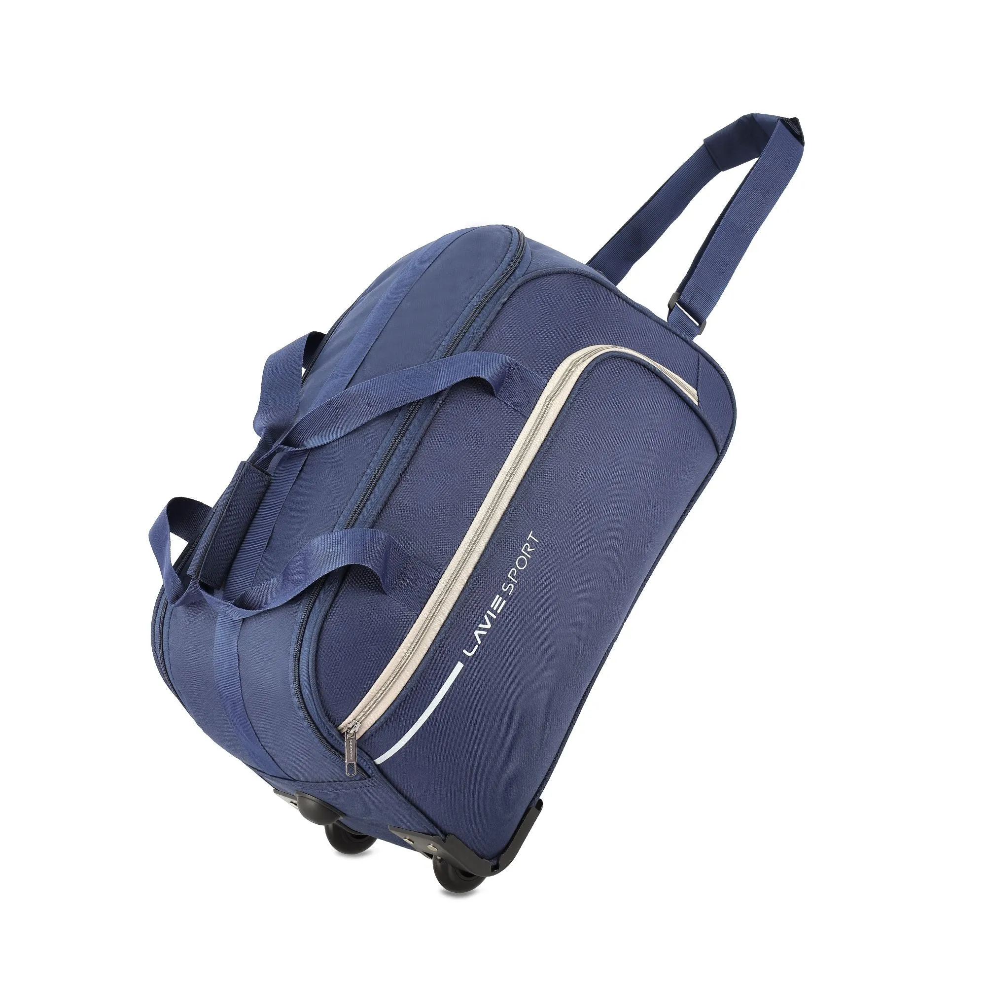 Lavie Sport Galactic M Cabin Size 53 cms Wheel Duffle Bag | 2 Wheel Duffle Bag Navy