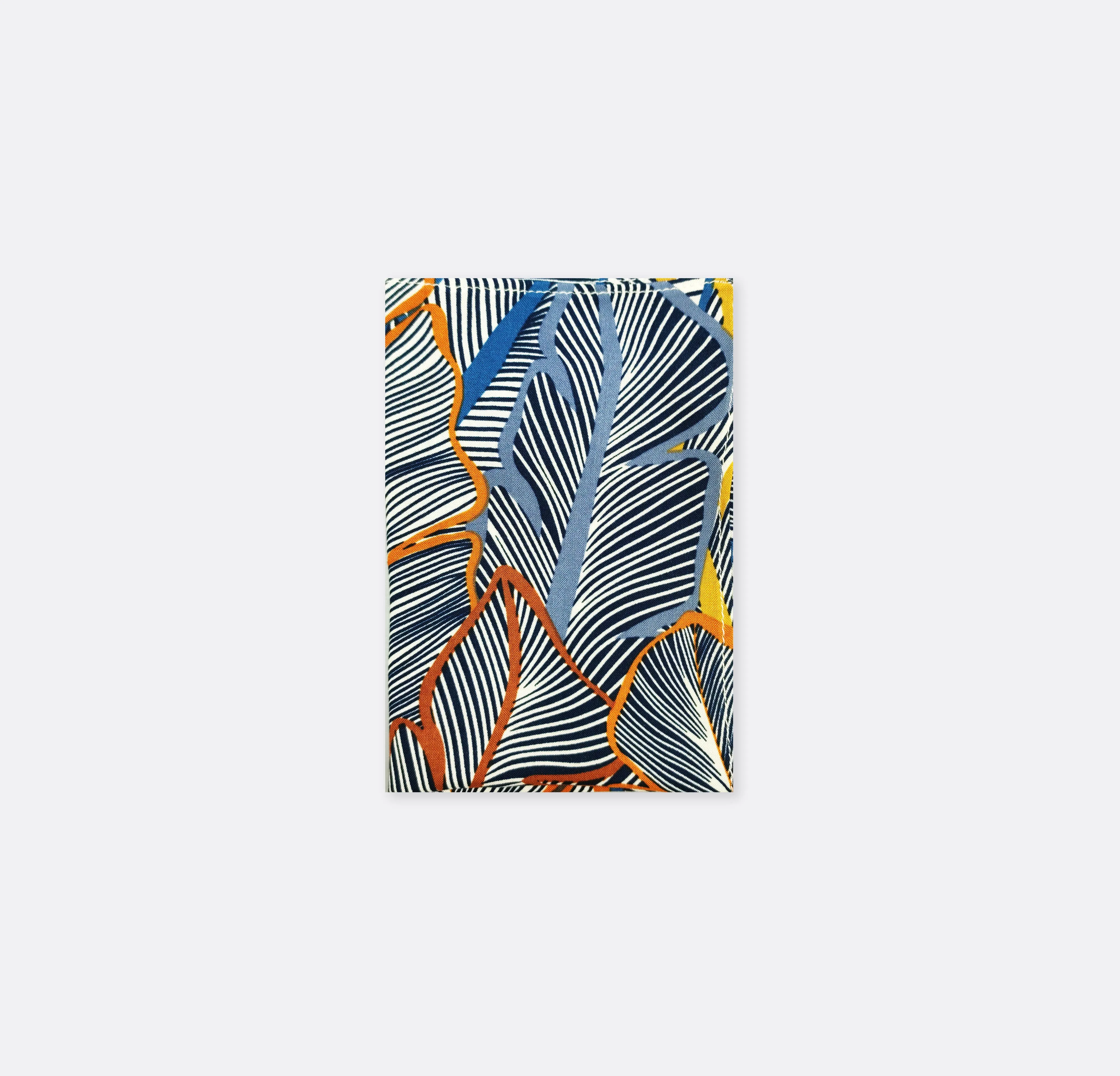 Leafy Blue Linen Pocket Squares