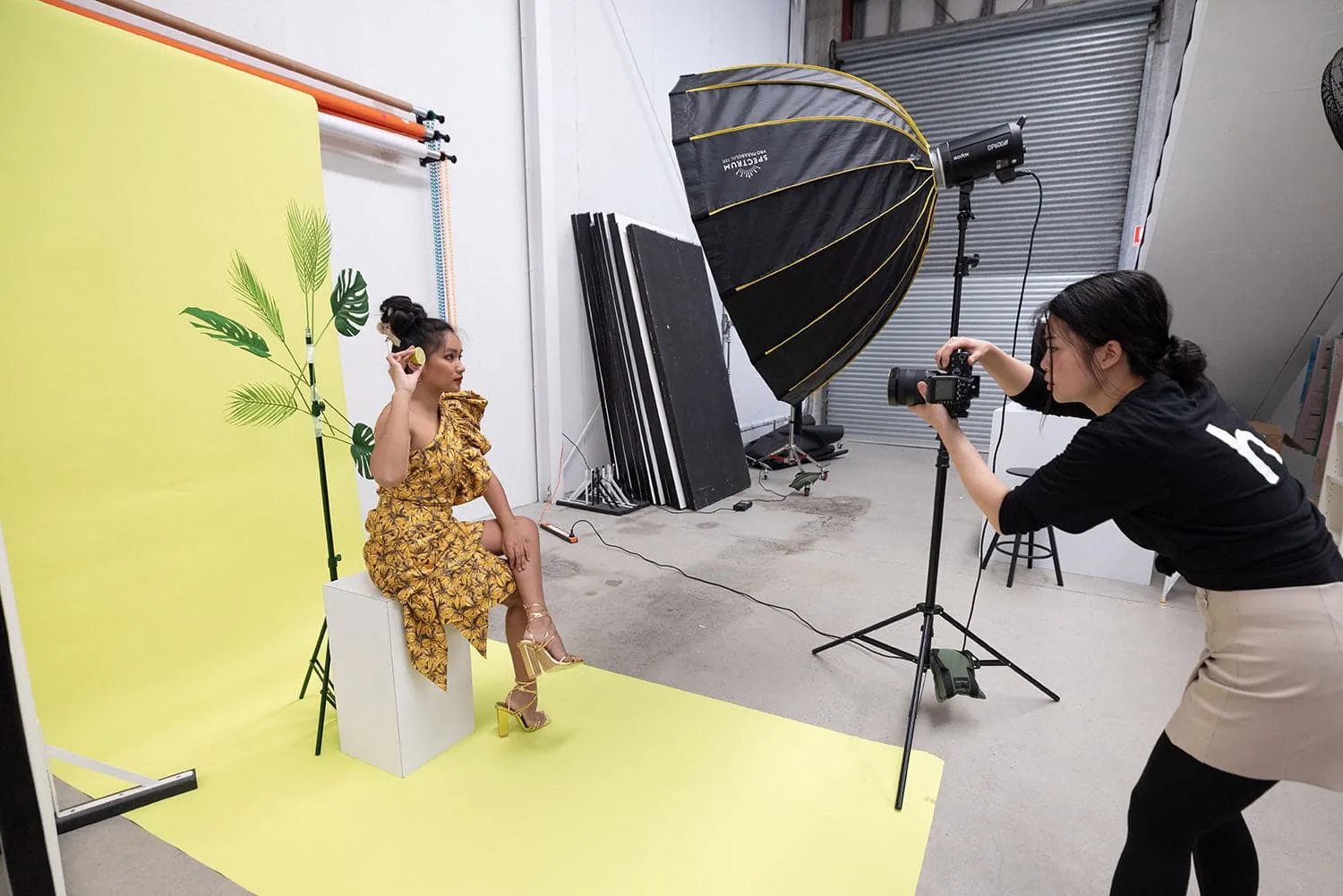 Lemon Lime Splice Green Paper Roll Photography Studio Backdrop Half Width (1.36 x 10M)