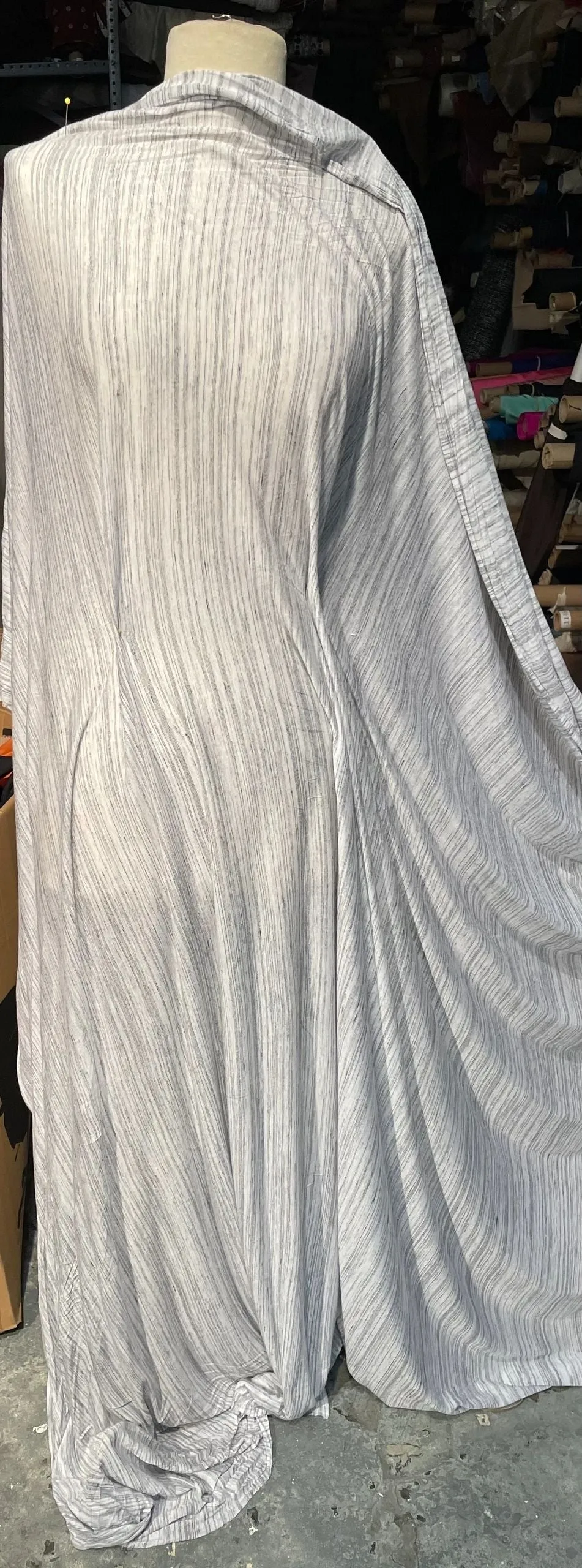 Light Rayon Jersey- Off White / Black