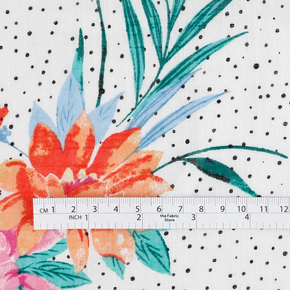 Lotus Bouquet Cotton - Pink / Orange