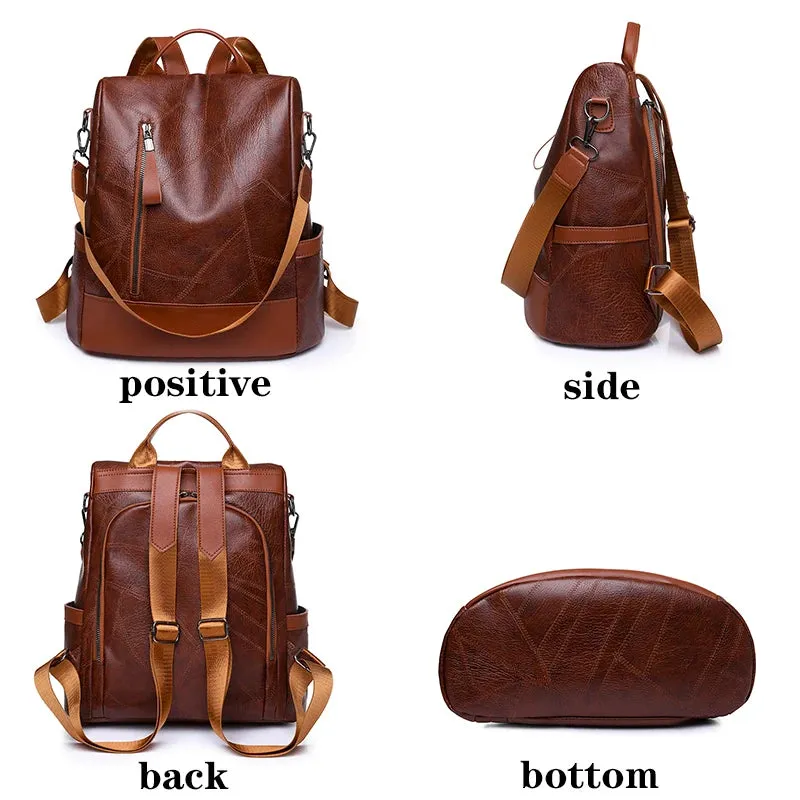 Luxe Women’s Backpack – High-Quality Soft Leather Anti-Theft Design