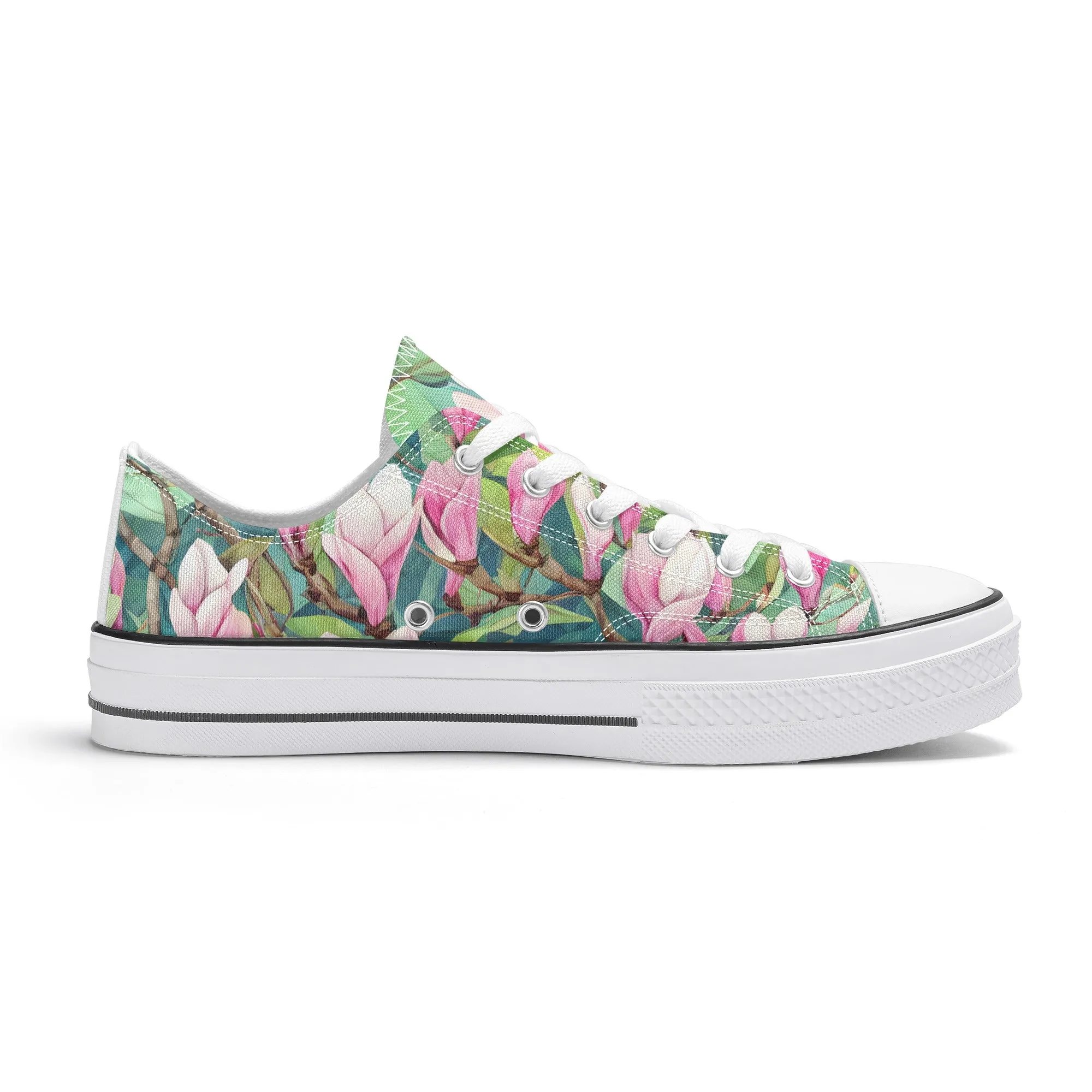 Magnolia Womens Low Top Shoes, Garden Classic Canvas Converse Sneakers.