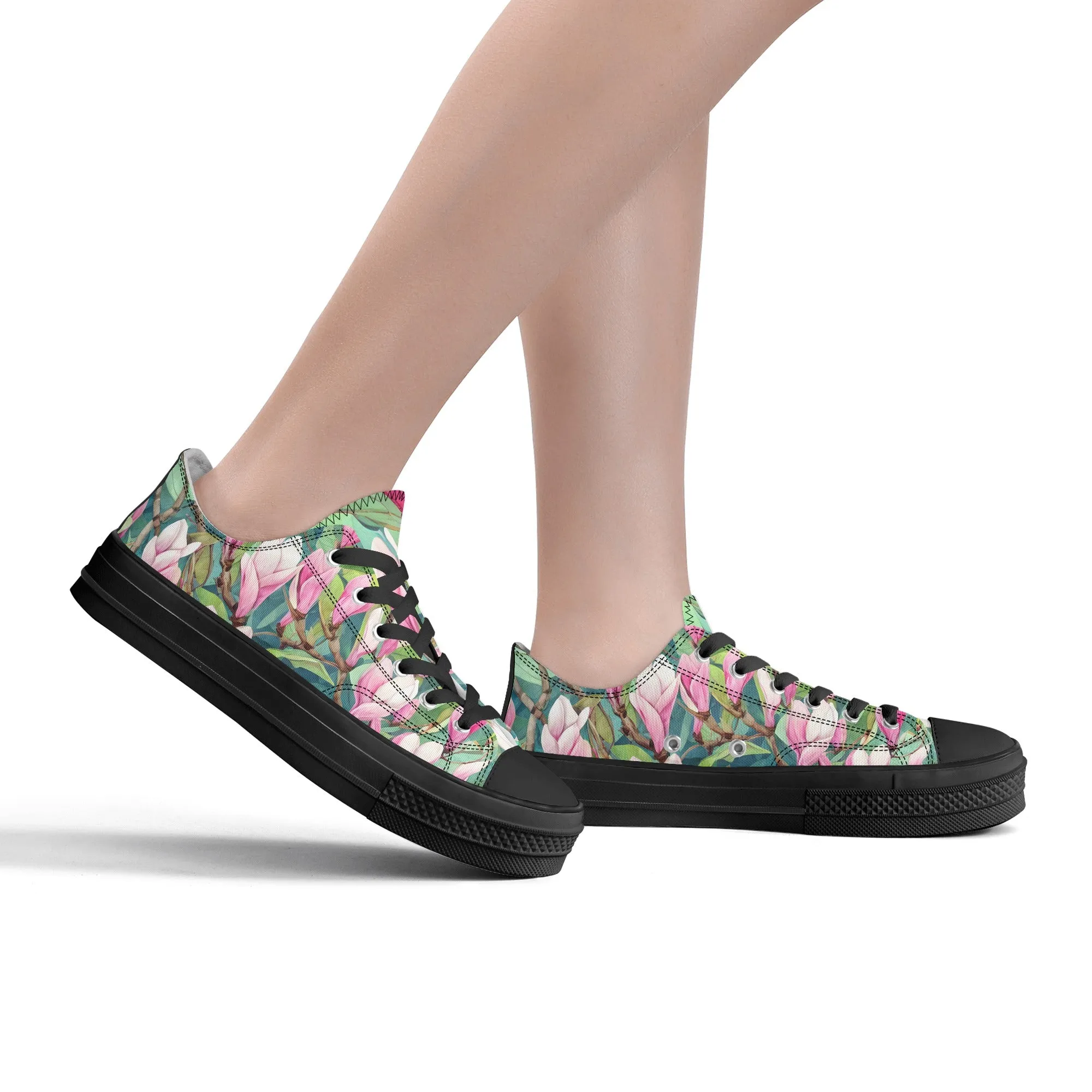 Magnolia Womens Low Top Shoes, Garden Classic Canvas Converse Sneakers.