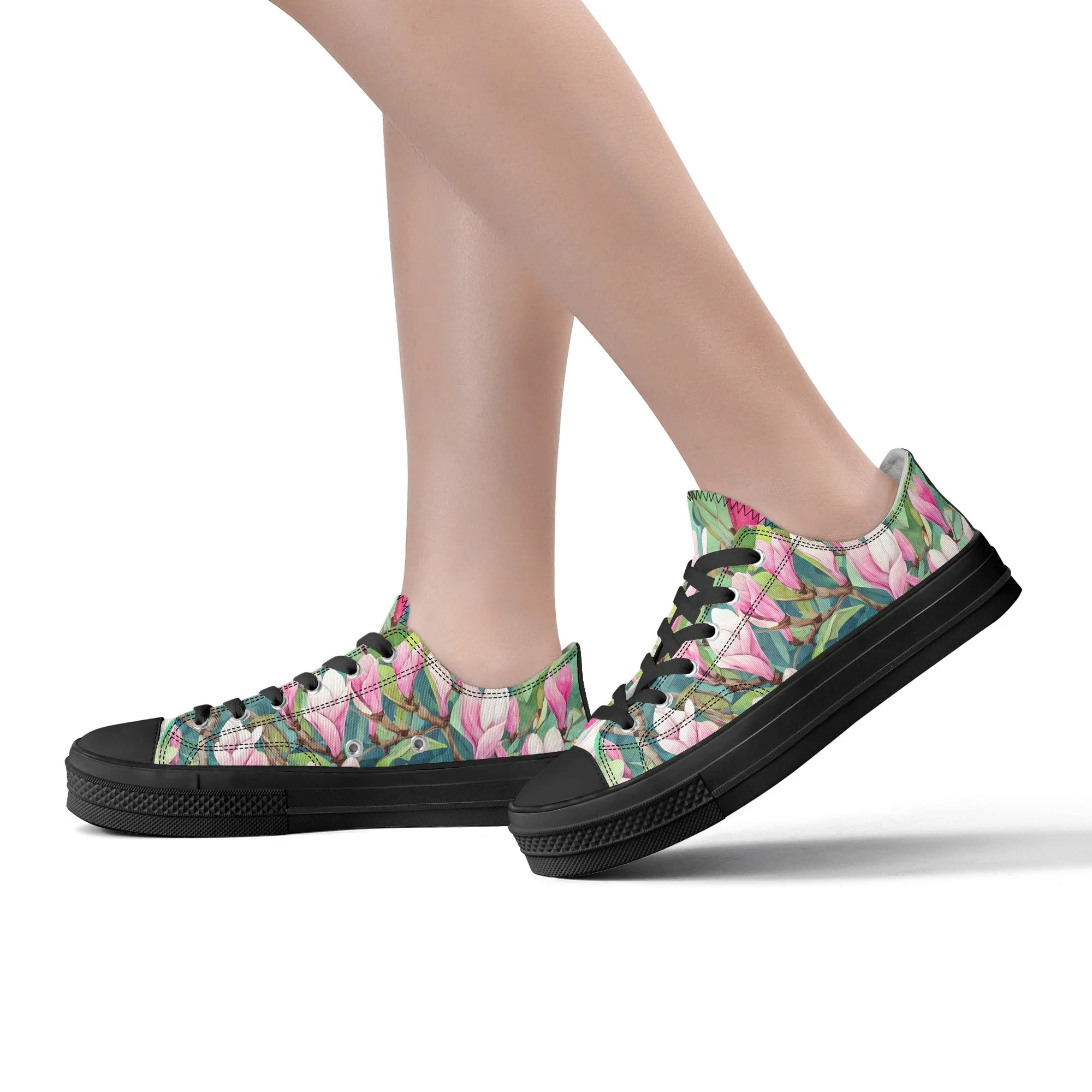 Magnolia Womens Low Top Shoes, Garden Classic Canvas Converse Sneakers.