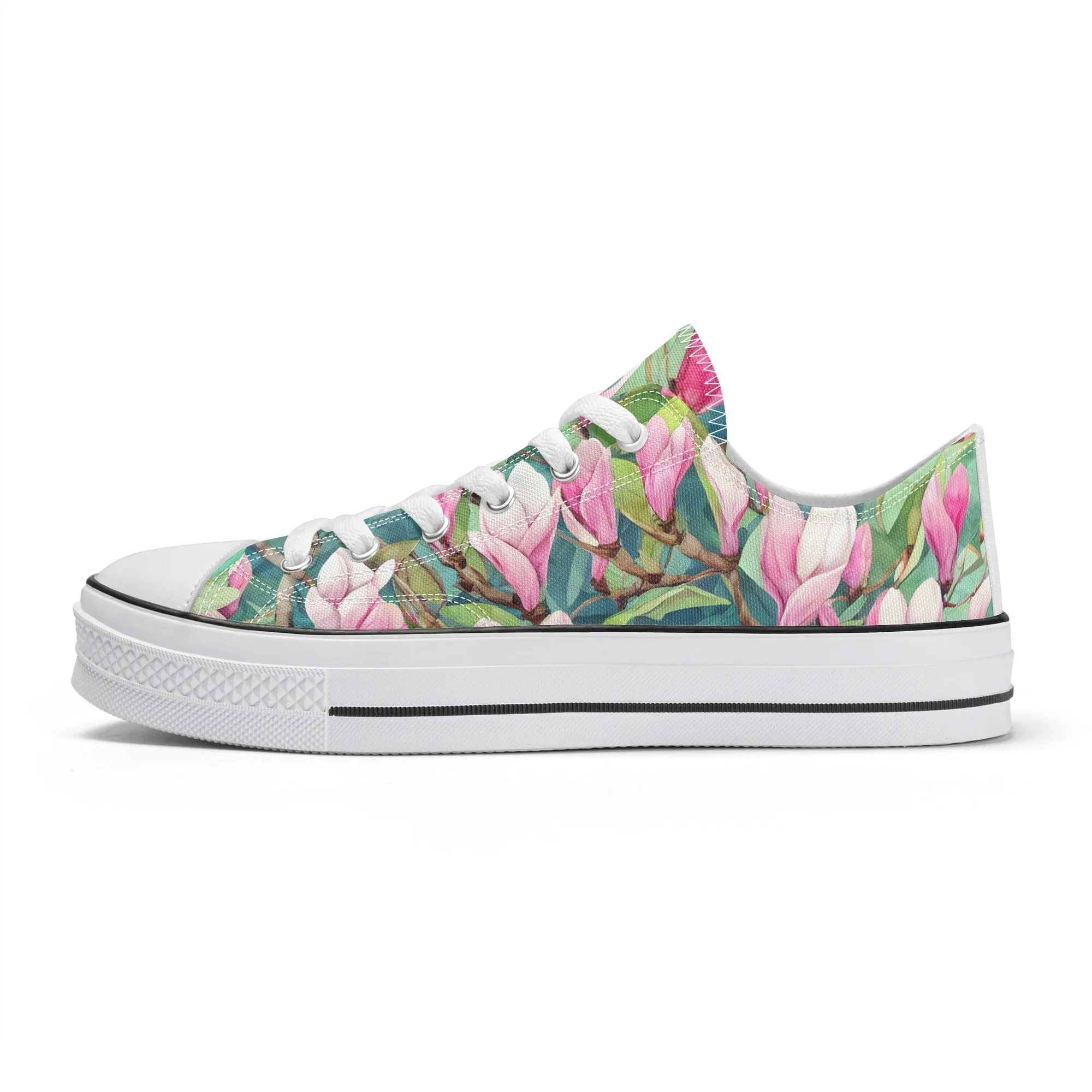 Magnolia Womens Low Top Shoes, Garden Classic Canvas Converse Sneakers.