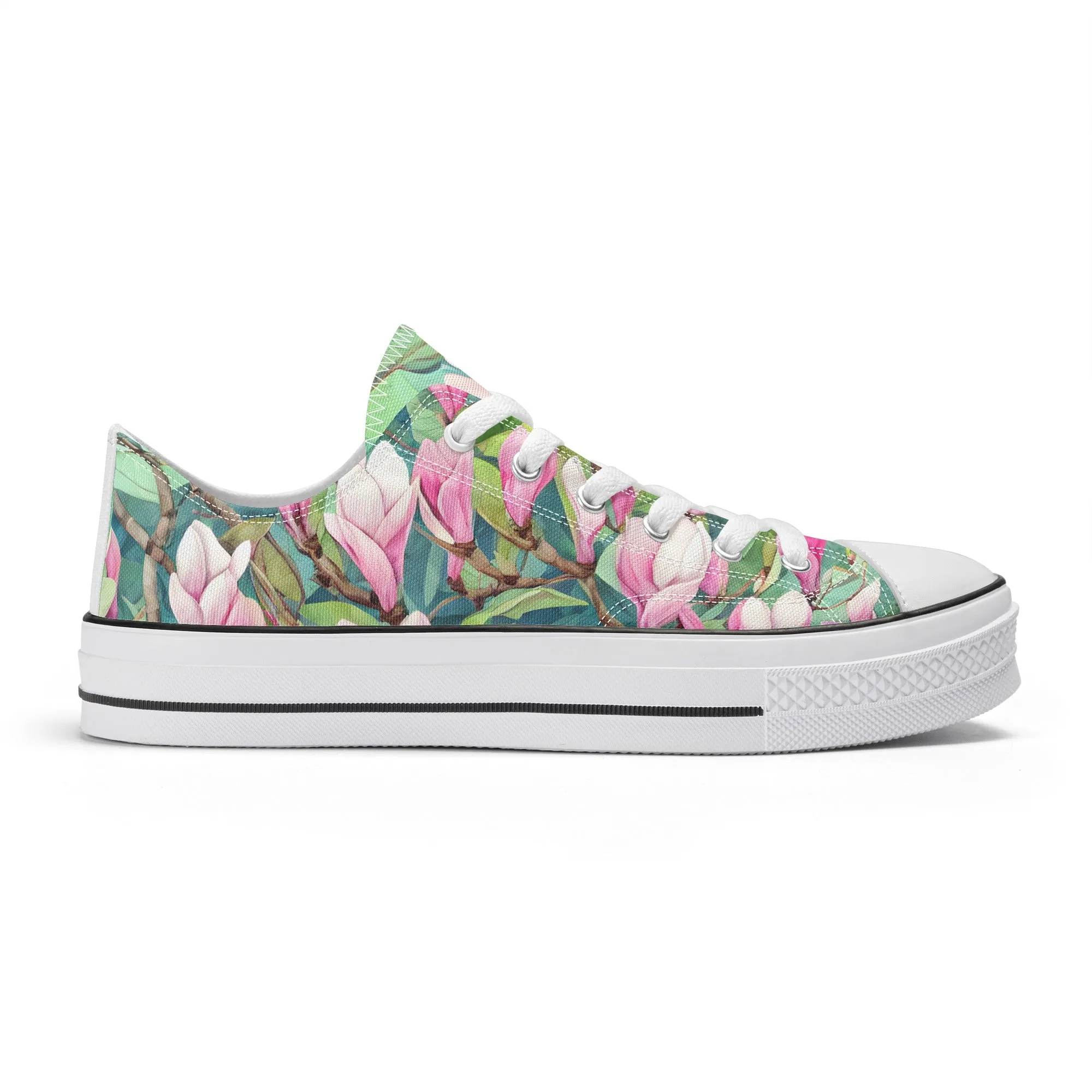 Magnolia Womens Low Top Shoes, Garden Classic Canvas Converse Sneakers.