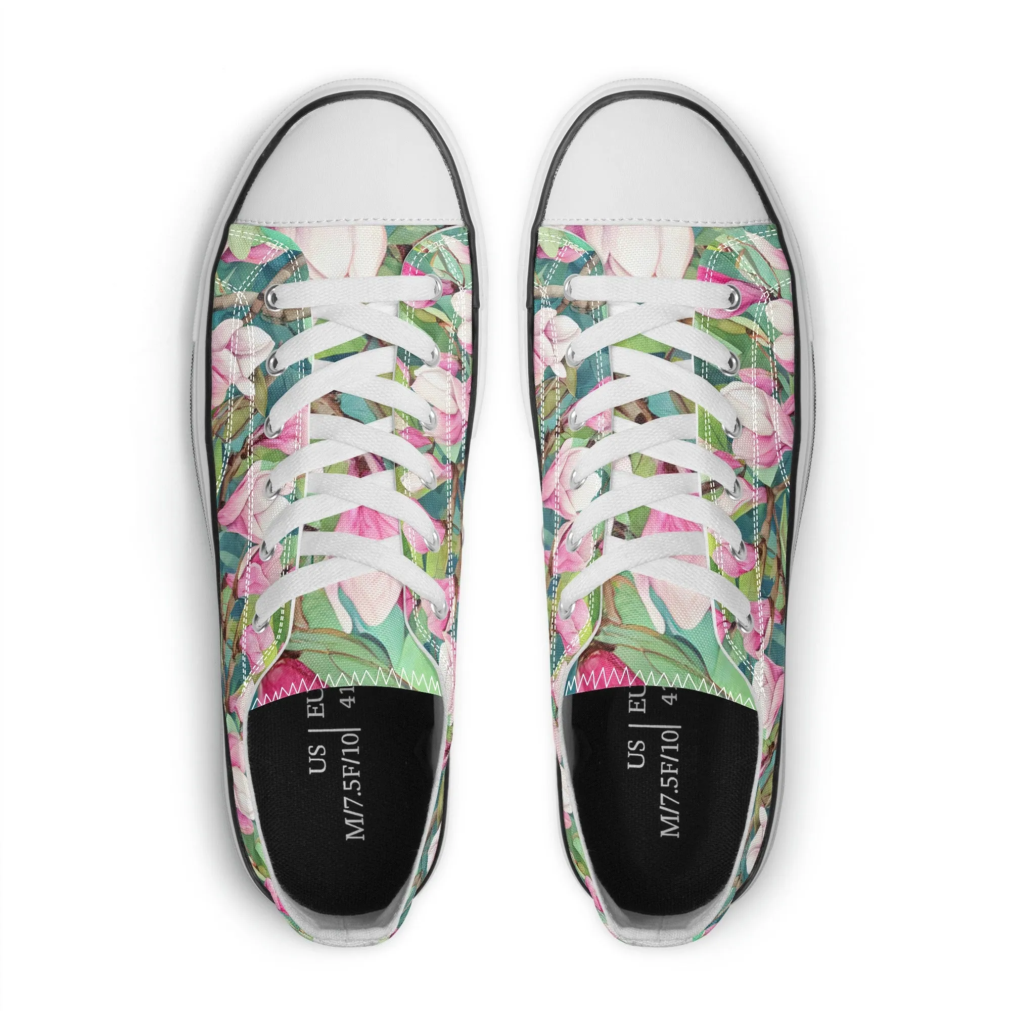 Magnolia Womens Low Top Shoes, Garden Classic Canvas Converse Sneakers.