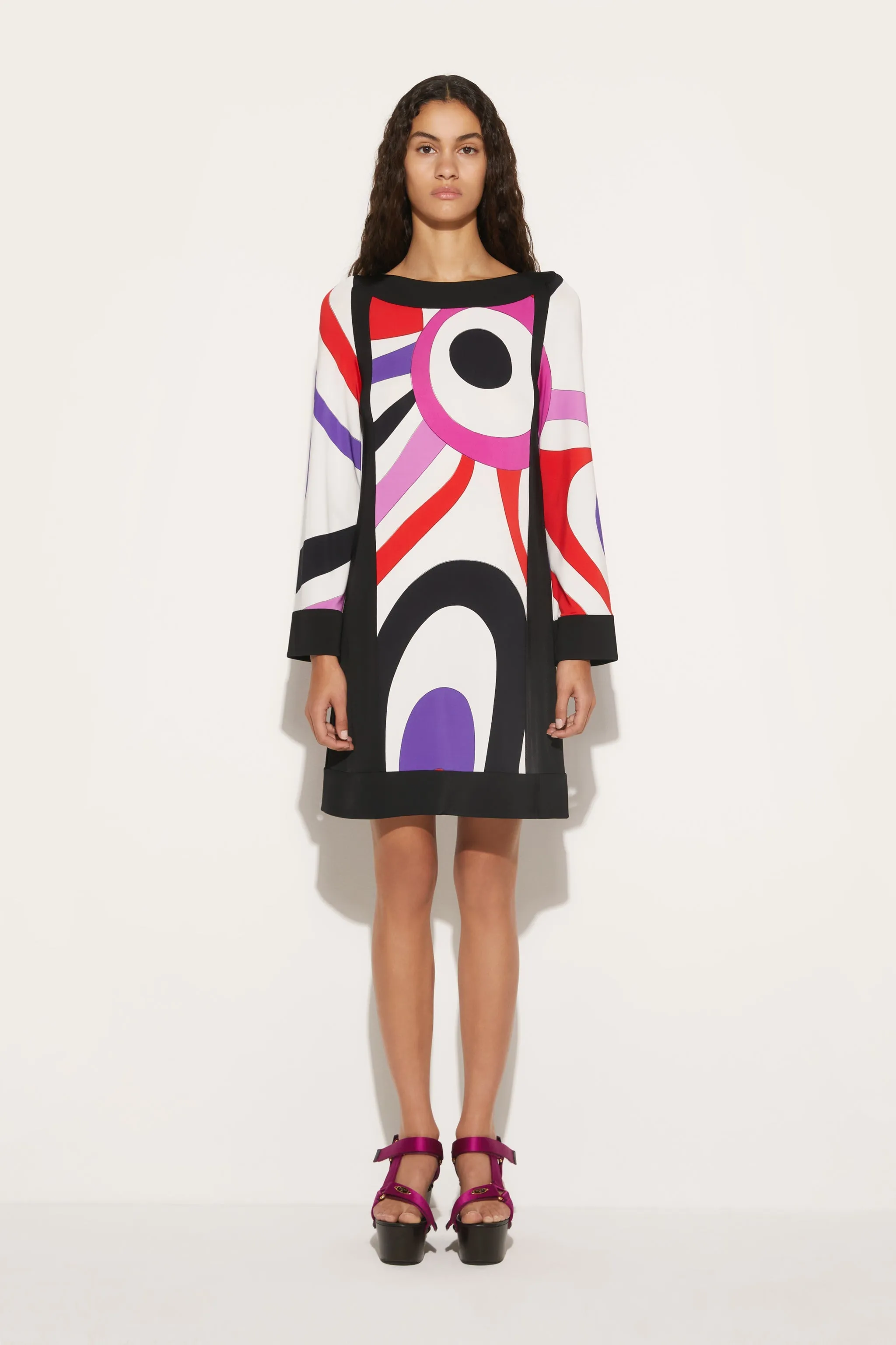 Marmo-Print Mini Dress