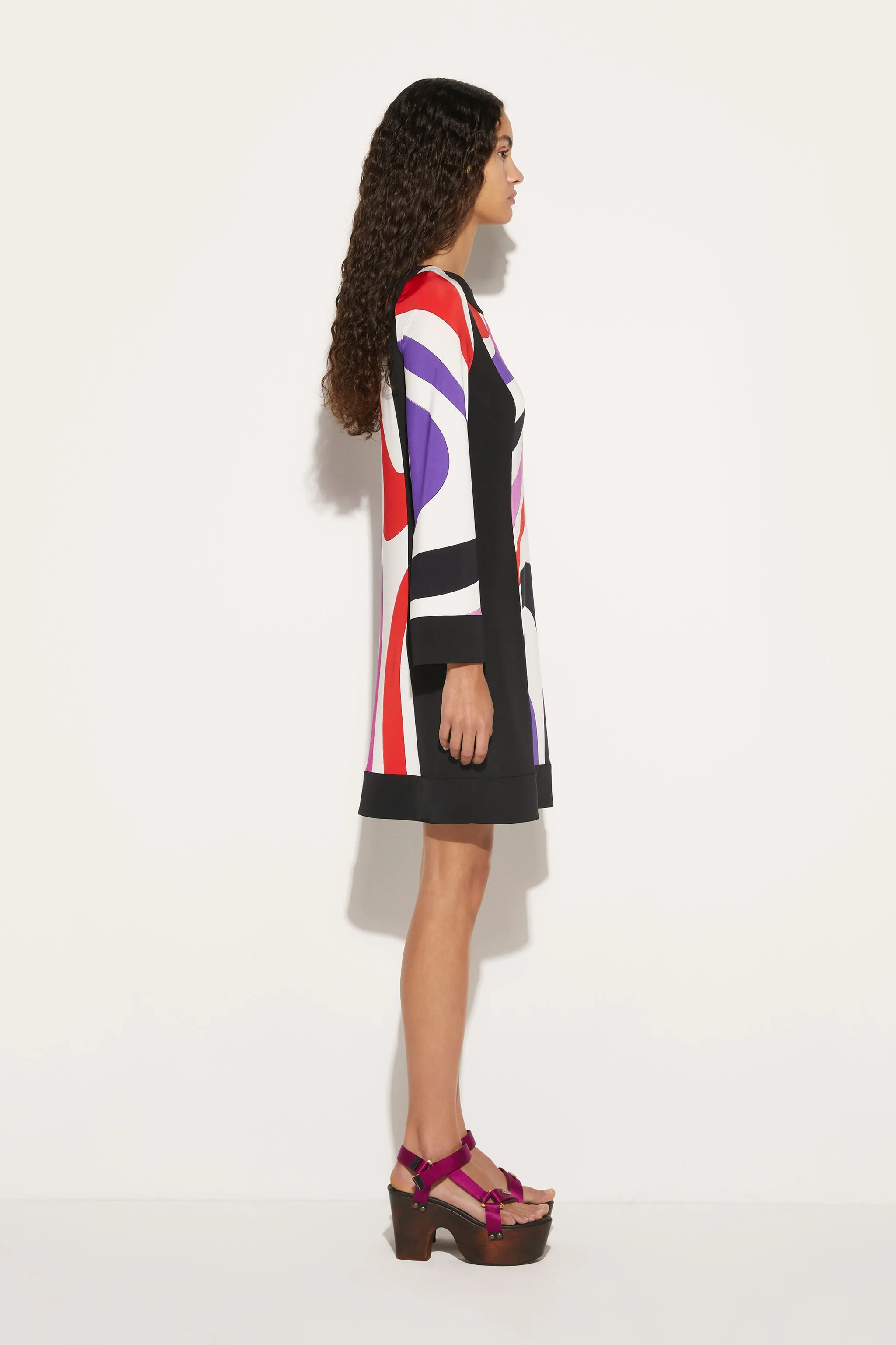 Marmo-Print Mini Dress