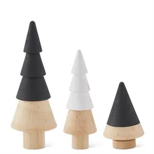 Matte & Natural Wood Mini Christmas Tr - 55166A