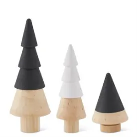 Matte & Natural Wood Mini Christmas Tr - 55166A