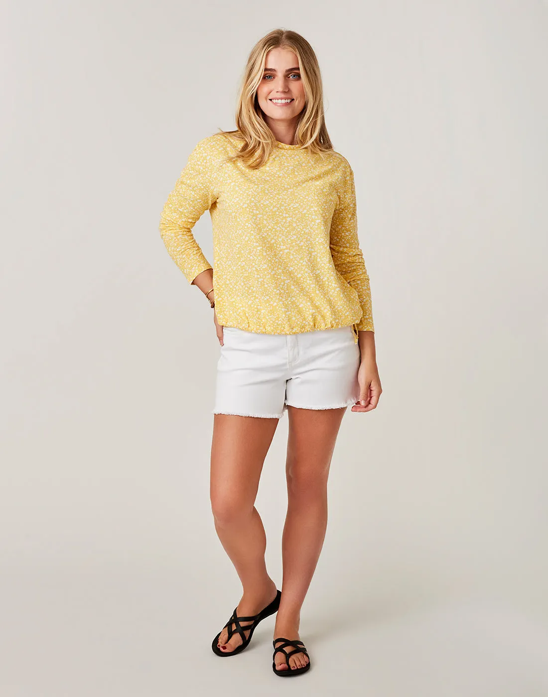 Maui Hi Rise 4" Short: White