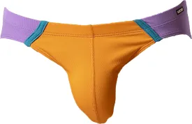 Mens Bottom_only Swimwear - Avas Swim Brief Orange-Lila-Blue