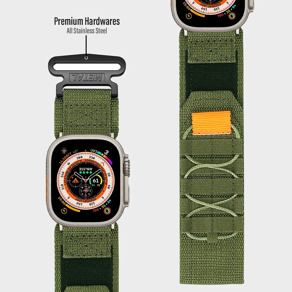 Military Tactical Rugged Nylon Velcro Strap for Apple Watch