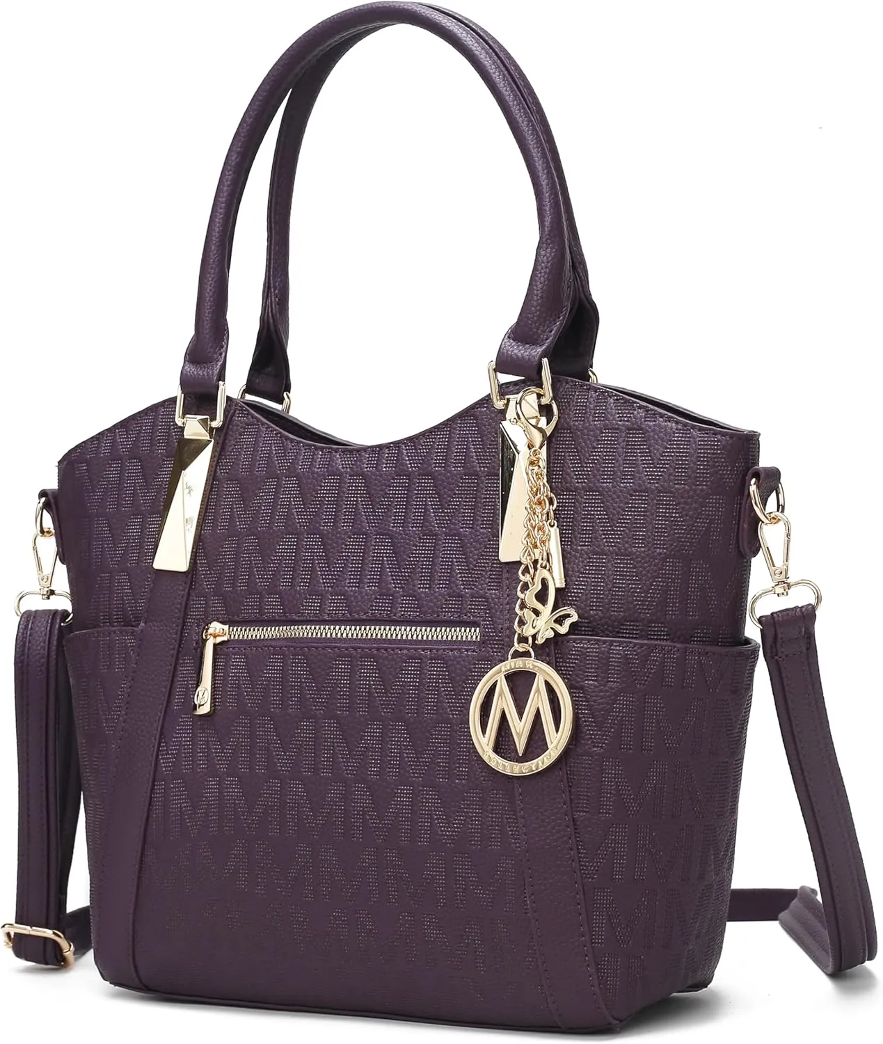 MKF Collection Tote Satchel Handbag for Women: PU Leather Shoulder Bag  Top-Handle Purse, Ladies Pocketbook By Mia K