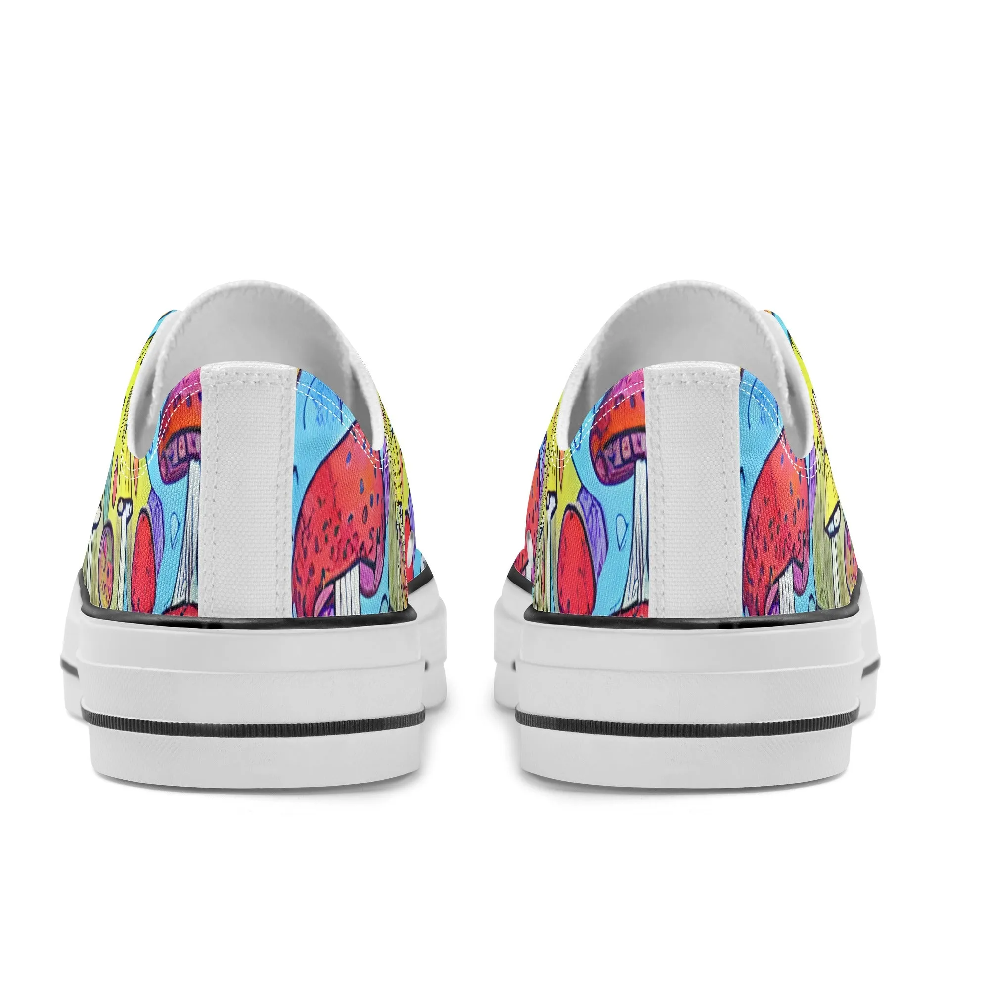 Mushroom Mens Low Top Shoes, Garden Classic Canvas Converse Sneakers.