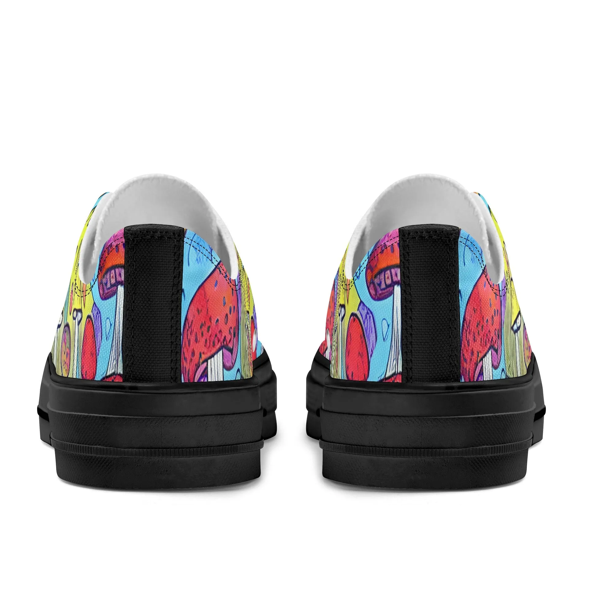Mushroom Mens Low Top Shoes, Garden Classic Canvas Converse Sneakers.