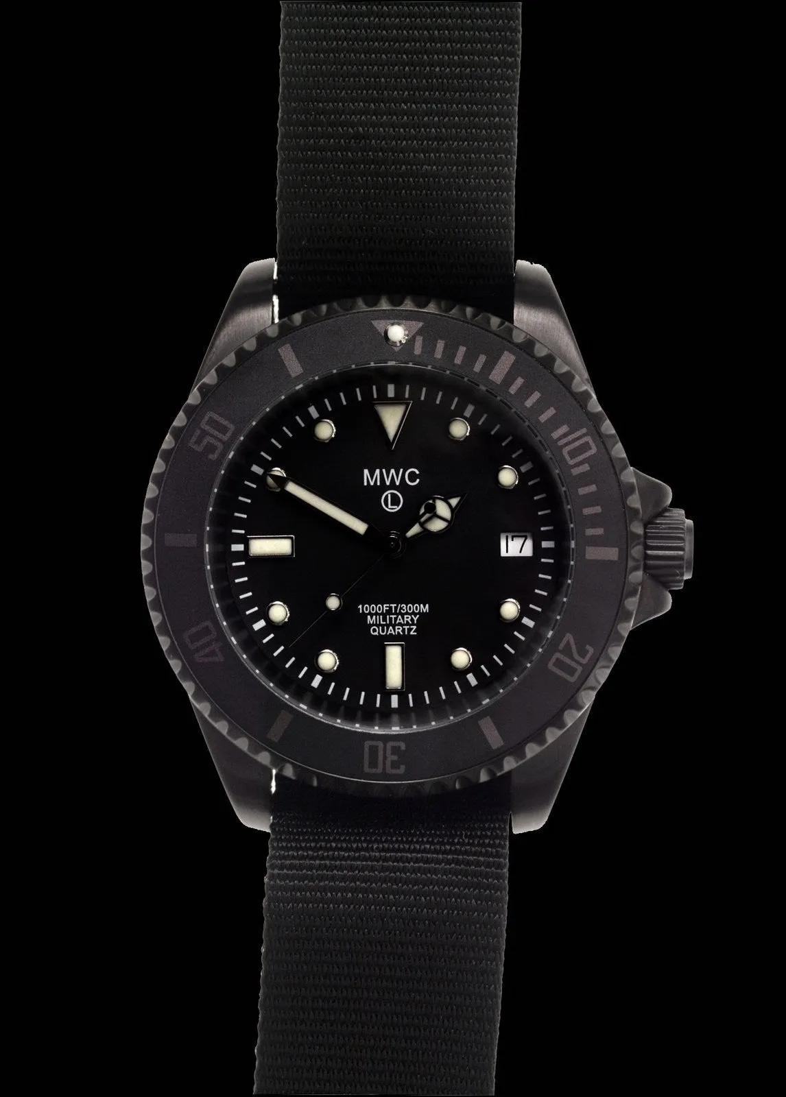 MWC 300m / 1000ft PVD Steel Military Divers Watch (Quartz)