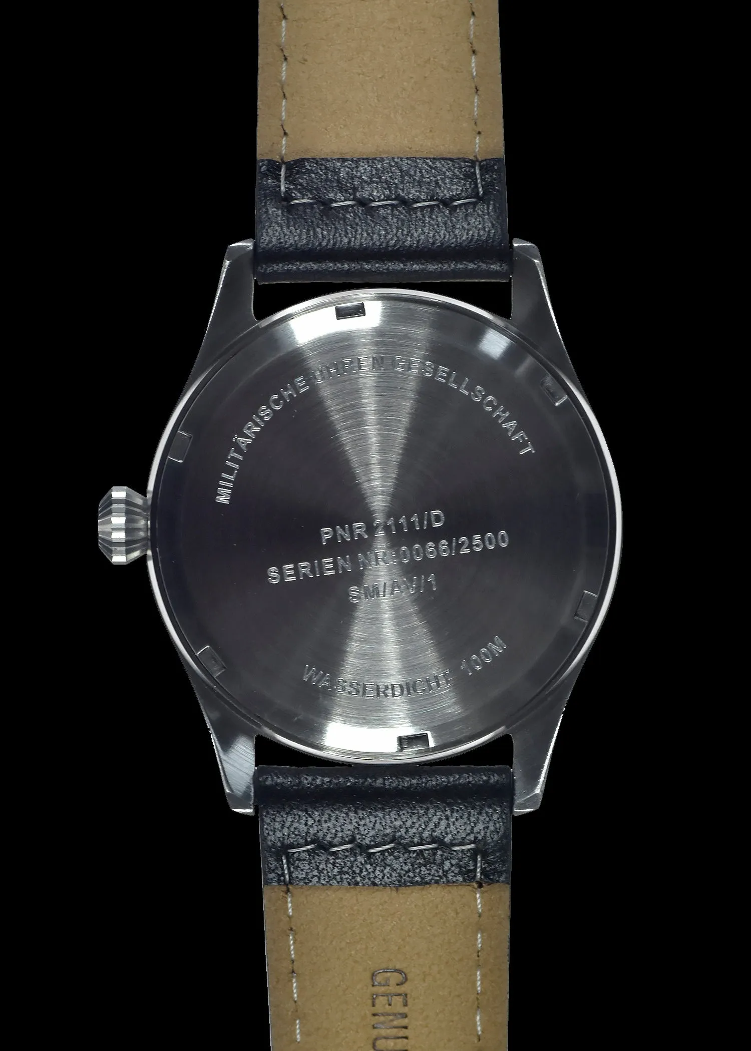 MWC Classic 40mm Stainless Steel Aviator Watch with Hybrid Movement and 100m Water Resistance