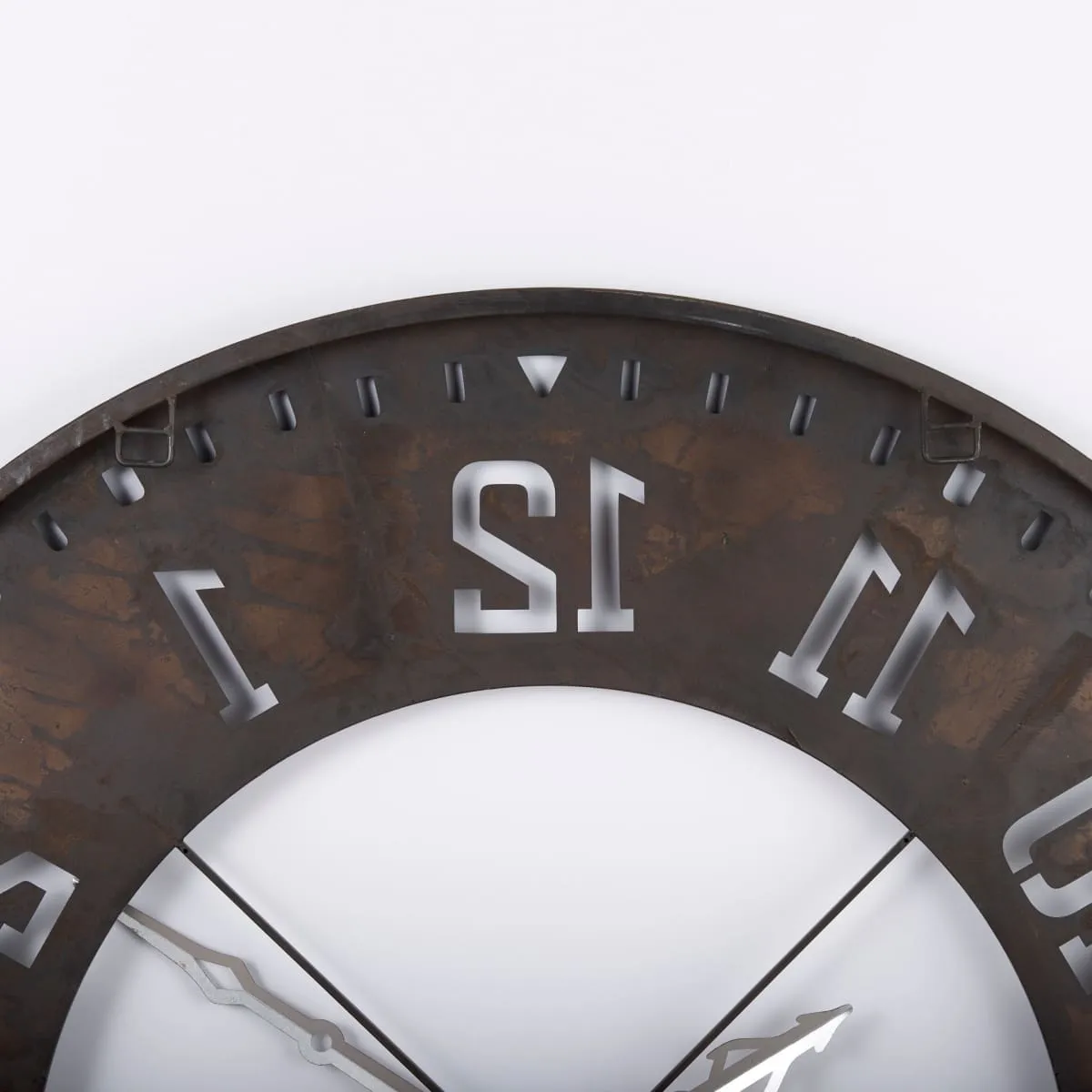 Newcastle Wall Clock Brown Metal | 57"