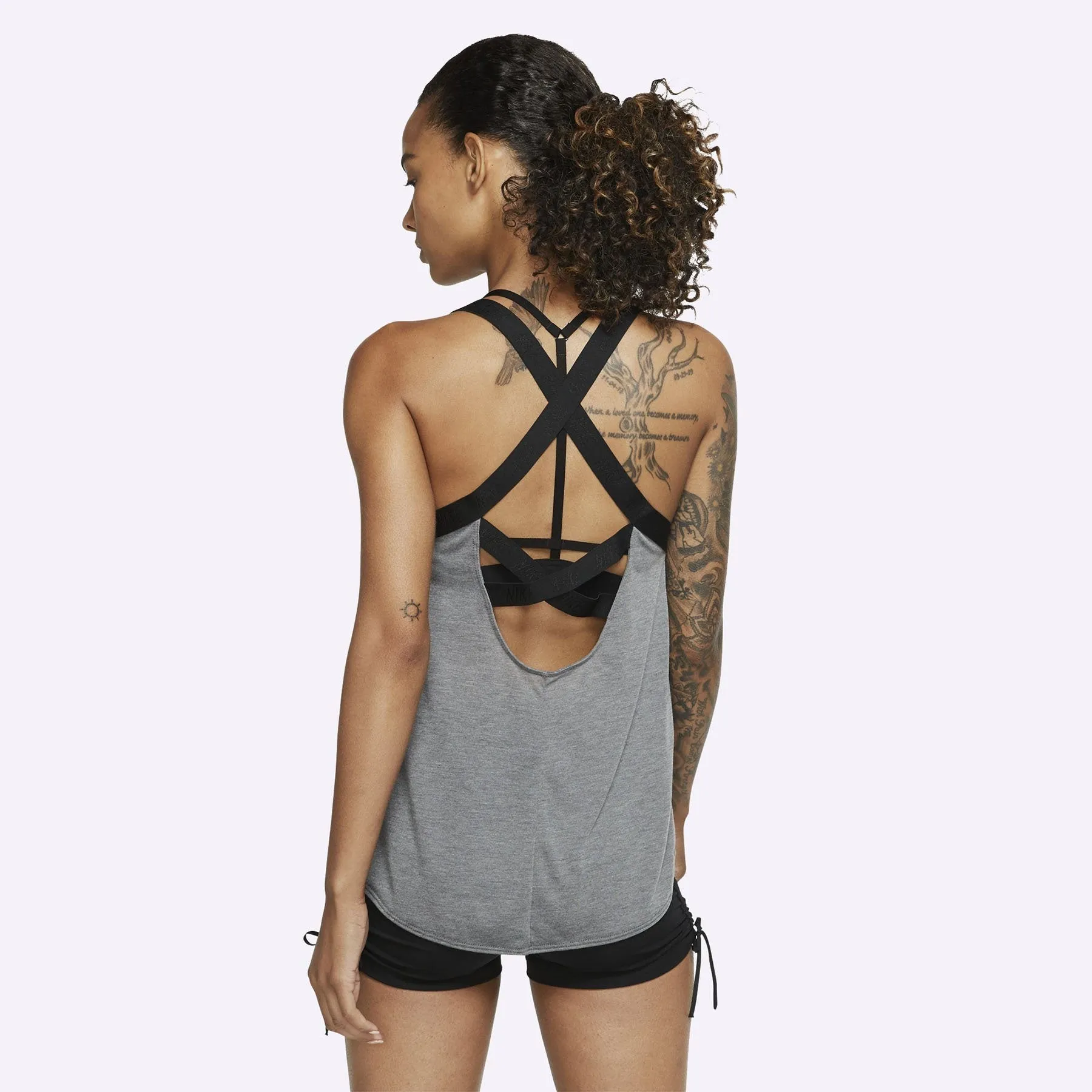Nike - Dri-FIT Women's Training Tank - Dark Grey/Heather/Black/Black