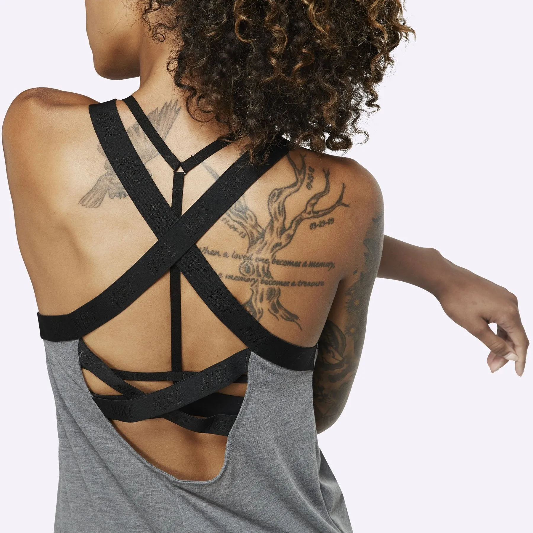 Nike - Dri-FIT Women's Training Tank - Dark Grey/Heather/Black/Black