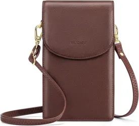 nuoku Crossbody Phone Bag for Women, Mini Crossbody Purse, Small Phone Wallet Crossbody with Removable Card Holder