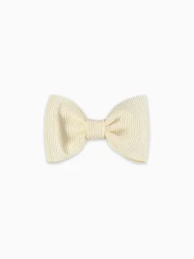 Off White Small Bow Girl Clip