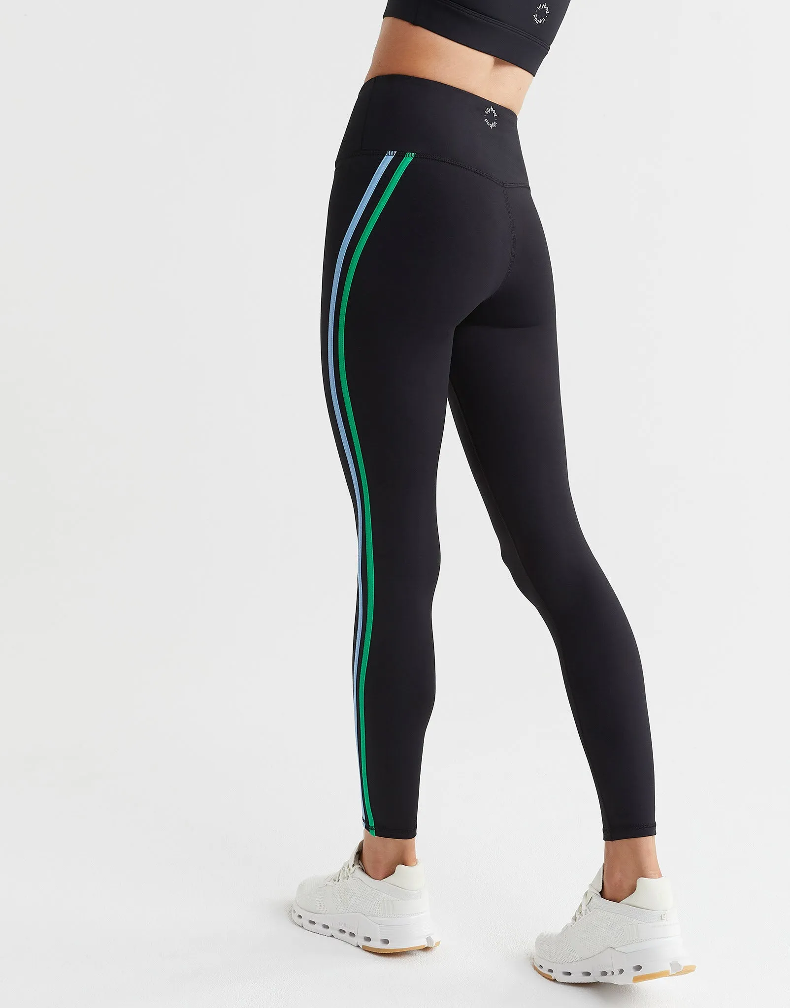 Olivia Legging - Tarmac Black, Electric Green & Bell Blue
