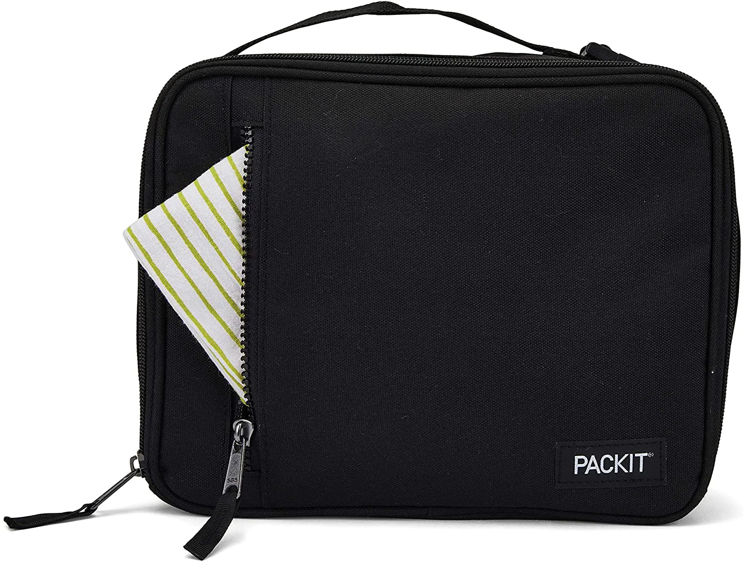 PackIt Freezable Classic Lunch Box, Gray Stripe