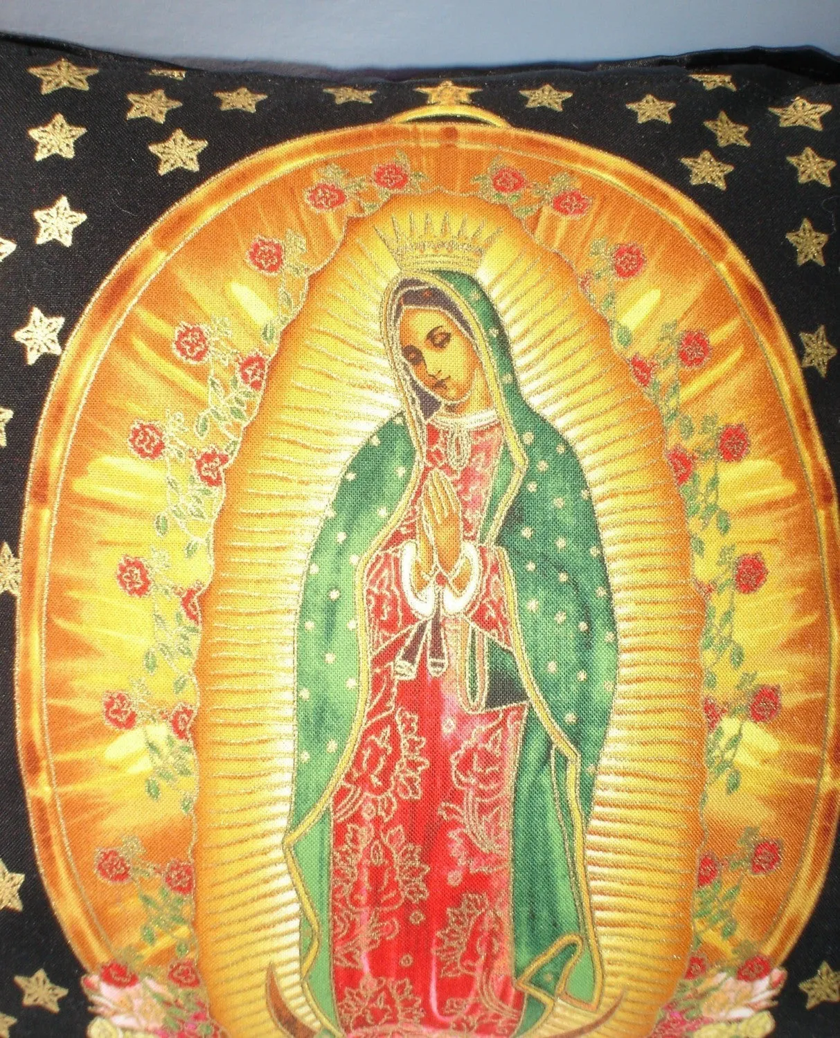 Pillow Mexican Virgin Mary Guadalupe Throw Pillow #P201