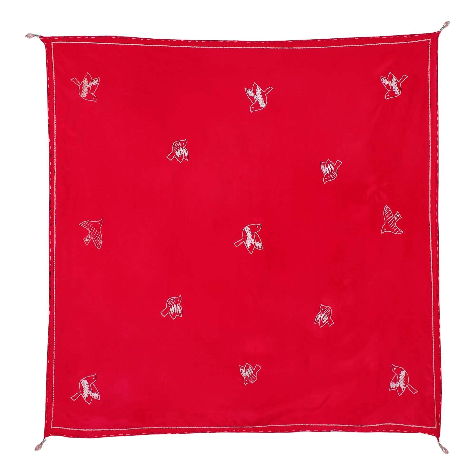 Pink Scarf hand embroidered an ideal hair bandana