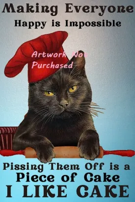 Pissing People Off is Like Cake - I Like Cake Digital Poster or Canvas Print Art