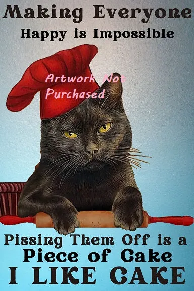 Pissing People Off is Like Cake - I Like Cake Digital Poster or Canvas Print Art