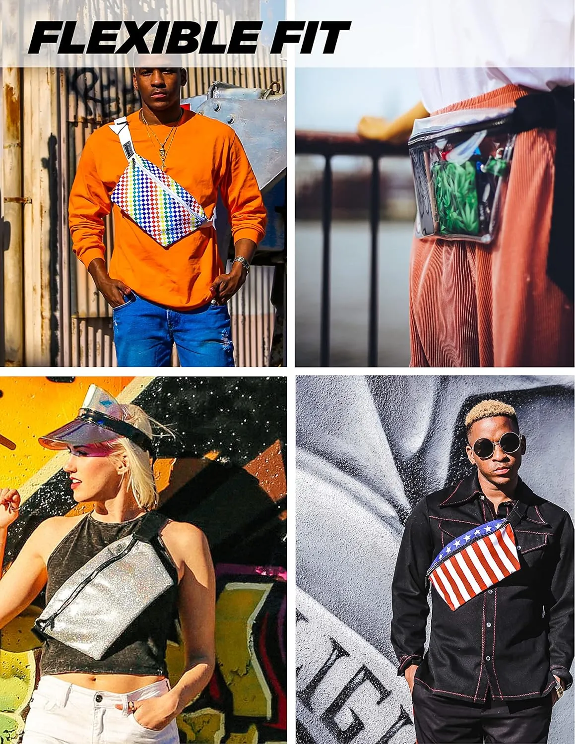 Plus Size Fanny Packs for Women  80s/90s Large Bum Bag  Unisex Crossbody Waist Belt Bag for Travel, Festivals, Sports & Daily Use  Waist Belt Bag for Women | Blue
