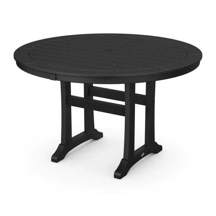 POLYWOOD 48" Round Outdoor Table - NAUTICAL Style  Dining, Counter or Bar Height
