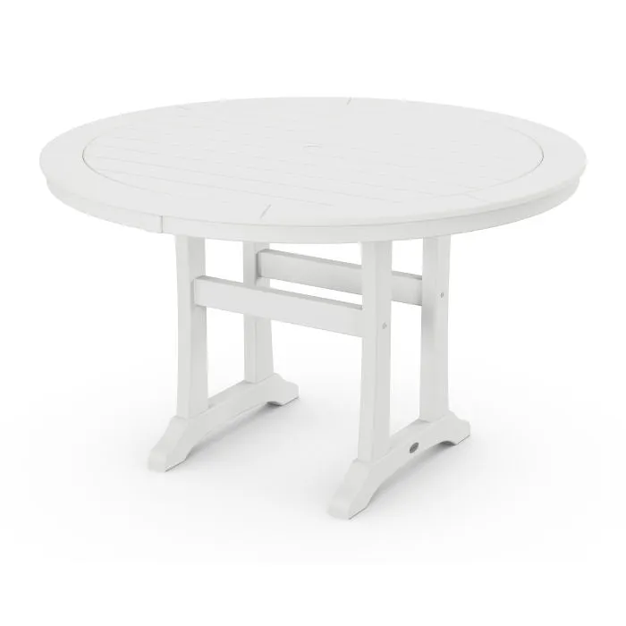 POLYWOOD 48" Round Outdoor Table - NAUTICAL Style  Dining, Counter or Bar Height