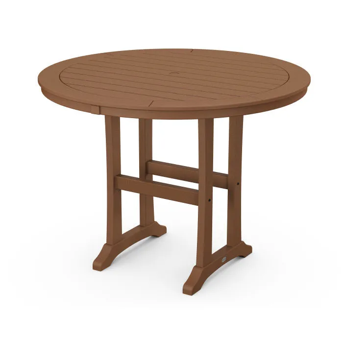 POLYWOOD 48" Round Outdoor Table - NAUTICAL Style  Dining, Counter or Bar Height