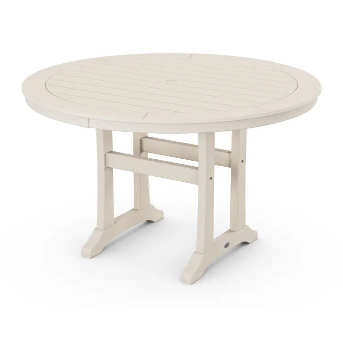 POLYWOOD 48" Round Outdoor Table - NAUTICAL Style  Dining, Counter or Bar Height