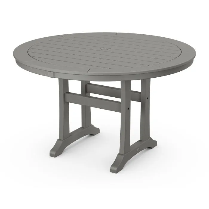 POLYWOOD 48" Round Outdoor Table - NAUTICAL Style  Dining, Counter or Bar Height